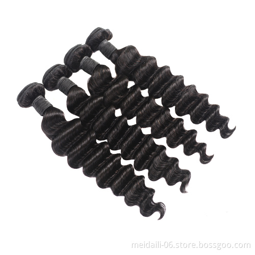 cuticle aligned unprocessed mink brazilian human hair loose deep wave bundles wholesale virgin human hair